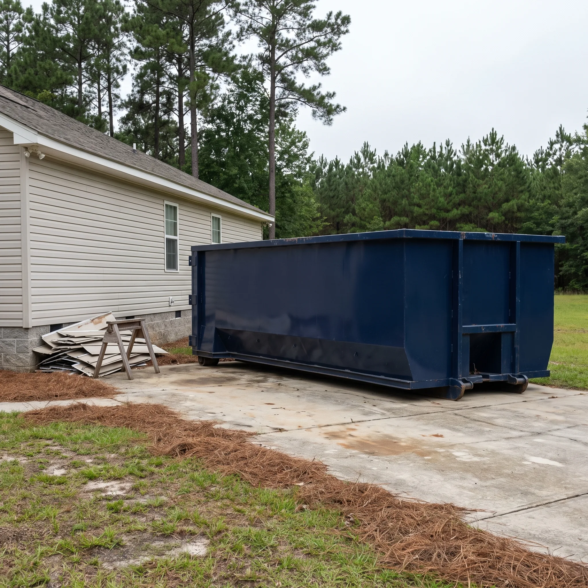 Dumpster on a Clark County, AR job site